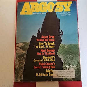Vintage ARGOSY MAGAZIN - August, 1973.   Sehr guter Zustand.  Premier Man es Magazine!