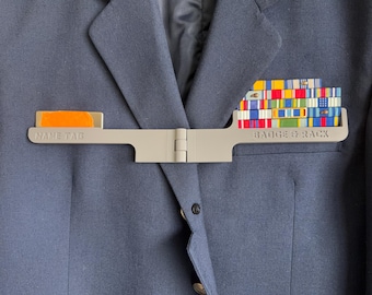 Foldable Name Tag & Ribbon Rack Aligner - Air Force | Space Force | Civil Air Patrol | ROTC