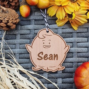 Personalised Halloween Decor, Tree Bauble, Custom Name Ghost Spooky Pumpkin Gift