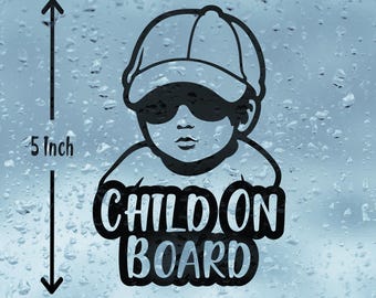 Child On Board Vinyl Car Sticker - Waterproof Decal