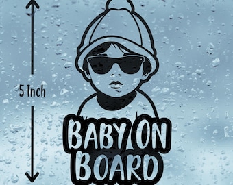 Baby On Board Vinyl Decal: Car, Camper-van Sticker