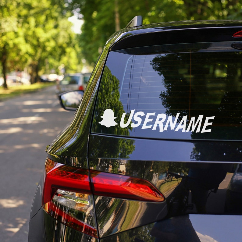 Custom Snapchat Vinyl Car Sticker Social Media User Name Etsy