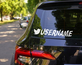 TWITTER NAME Custom Business Car,Van,Shop,Window,Laptop Vinyl Sign Decal Sticker TWITTER NAME Custom Business Car,Van,Shop,Window,Laptop Vinyl Sign Decal Sticker