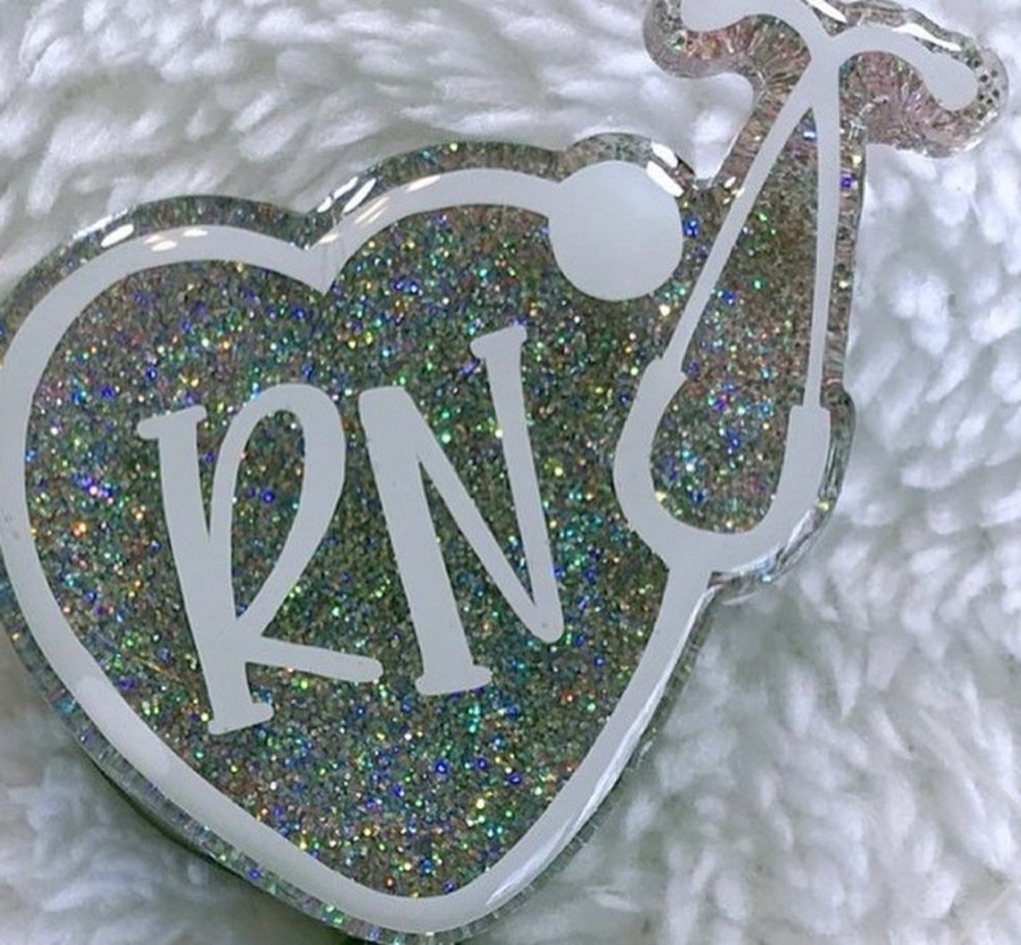 Heart Stethoscope Badge Reel Etsy