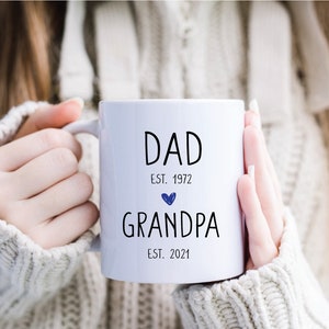 Dad, Grandpa- Pregnancy Announcement, Pregnancy Reveal, New Baby Announcement, Baby Reveal, Dad To Grandpa, Father&#39;s Day Gift Mugs Gifts
