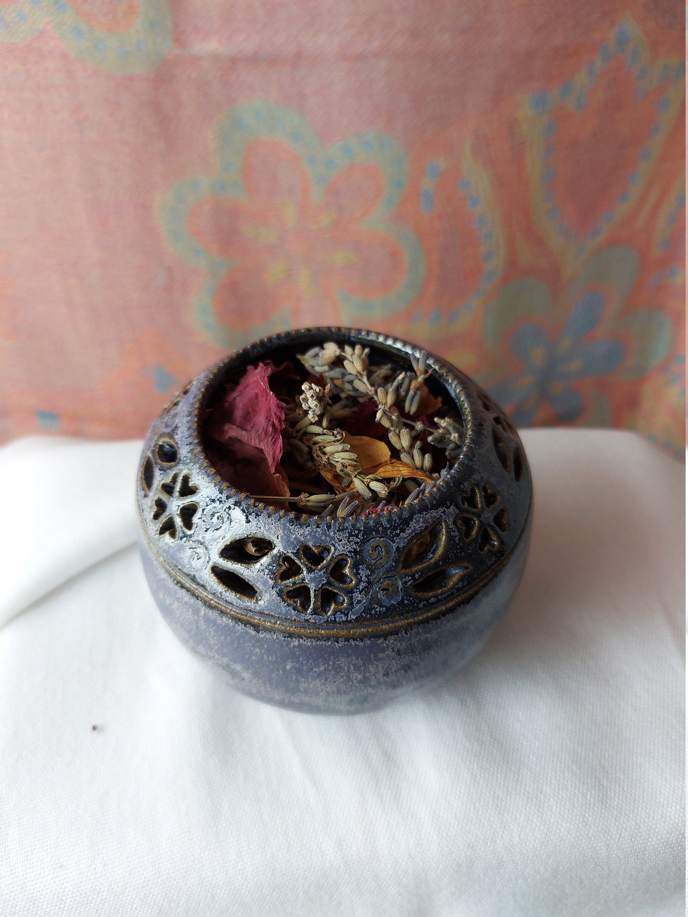 Handmade Pottery Potpourri Bowl Etsy