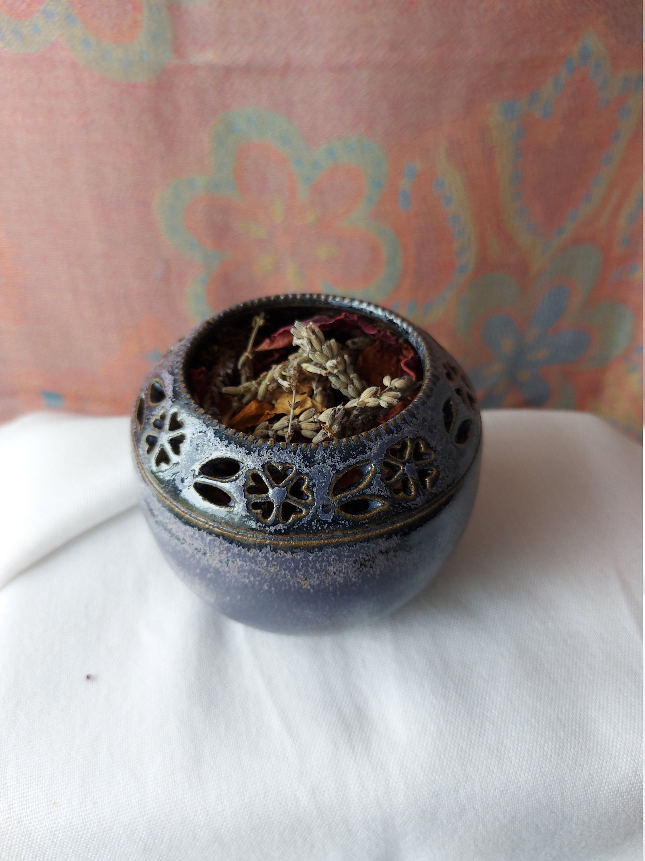 Handmade Pottery Potpourri Bowl Etsy