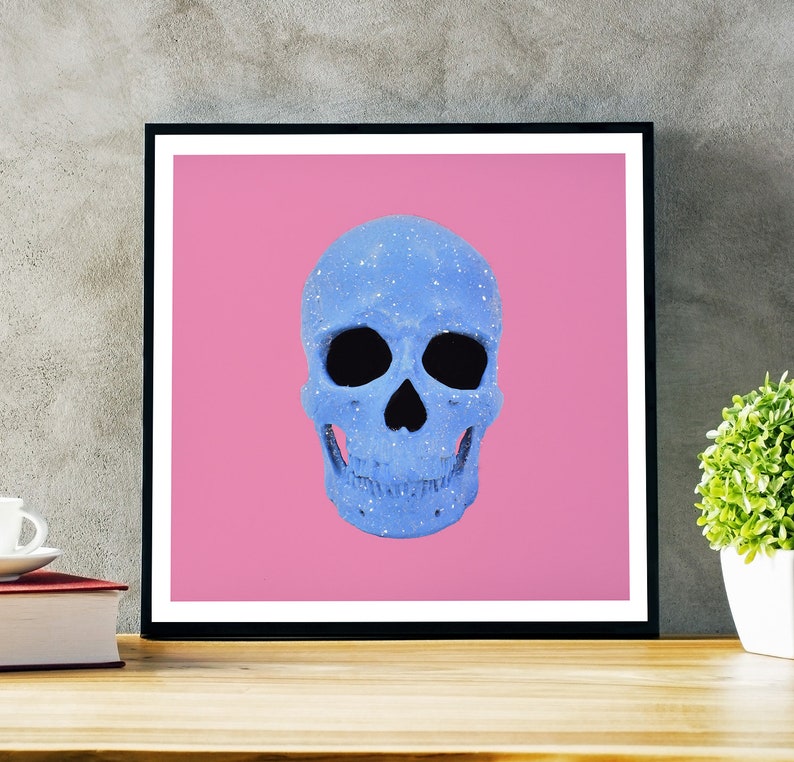 Skull Art Encrusted Skull Art Limited Edition print Skull Etsy