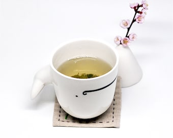 Taza de cerámica de ballena - Taza de cerámica, Taza de ballena, Ballena, Cerámica de ballena, Taza diseñada, Taza linda, Taza de diseño lindo, Taza divertida, Hecha a mano, Taza