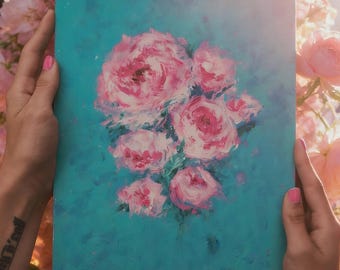 Oil painting of flowers