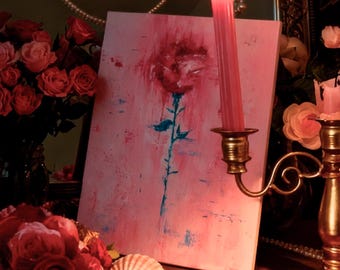 Pink oil painting