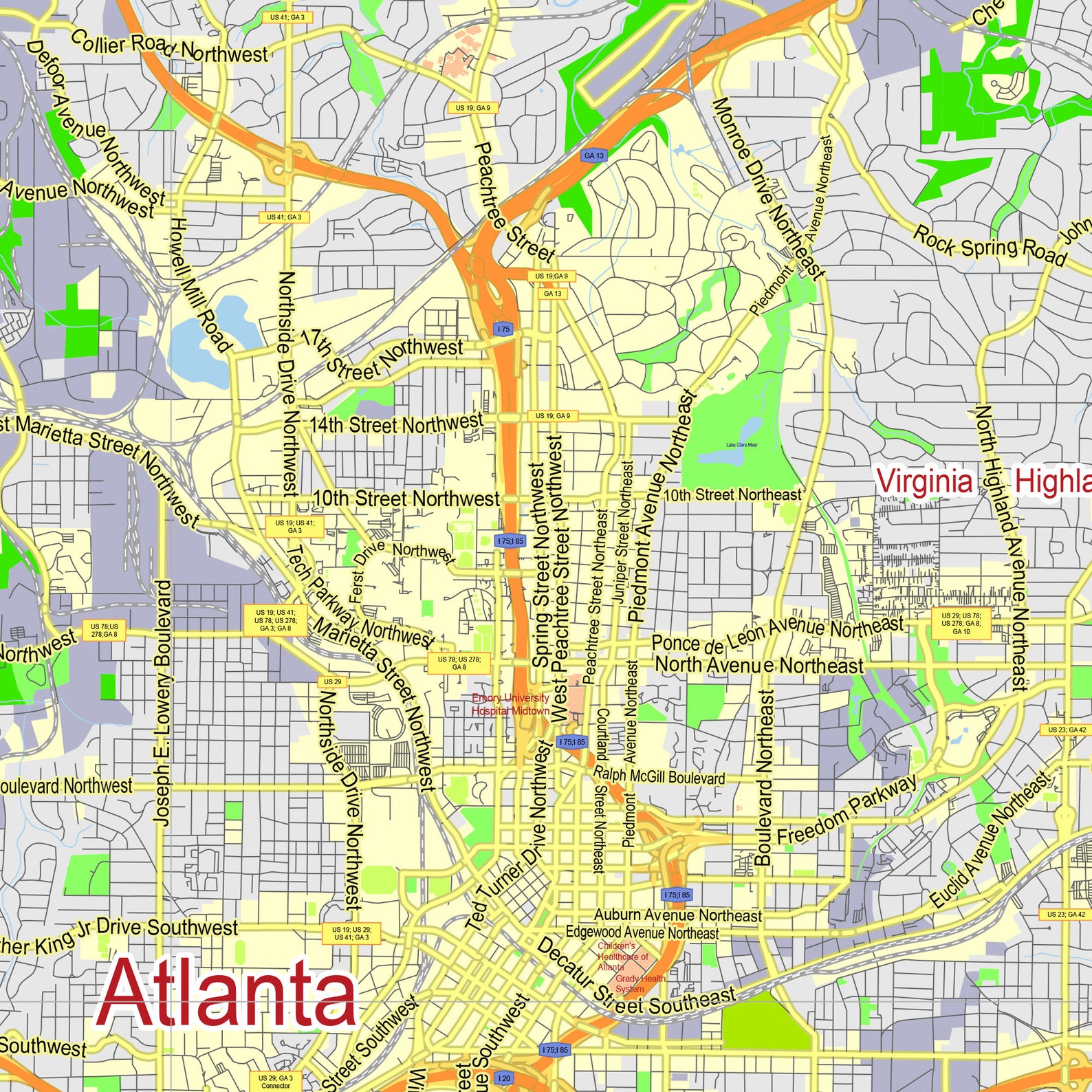 Atlanta Ga On Us Map 