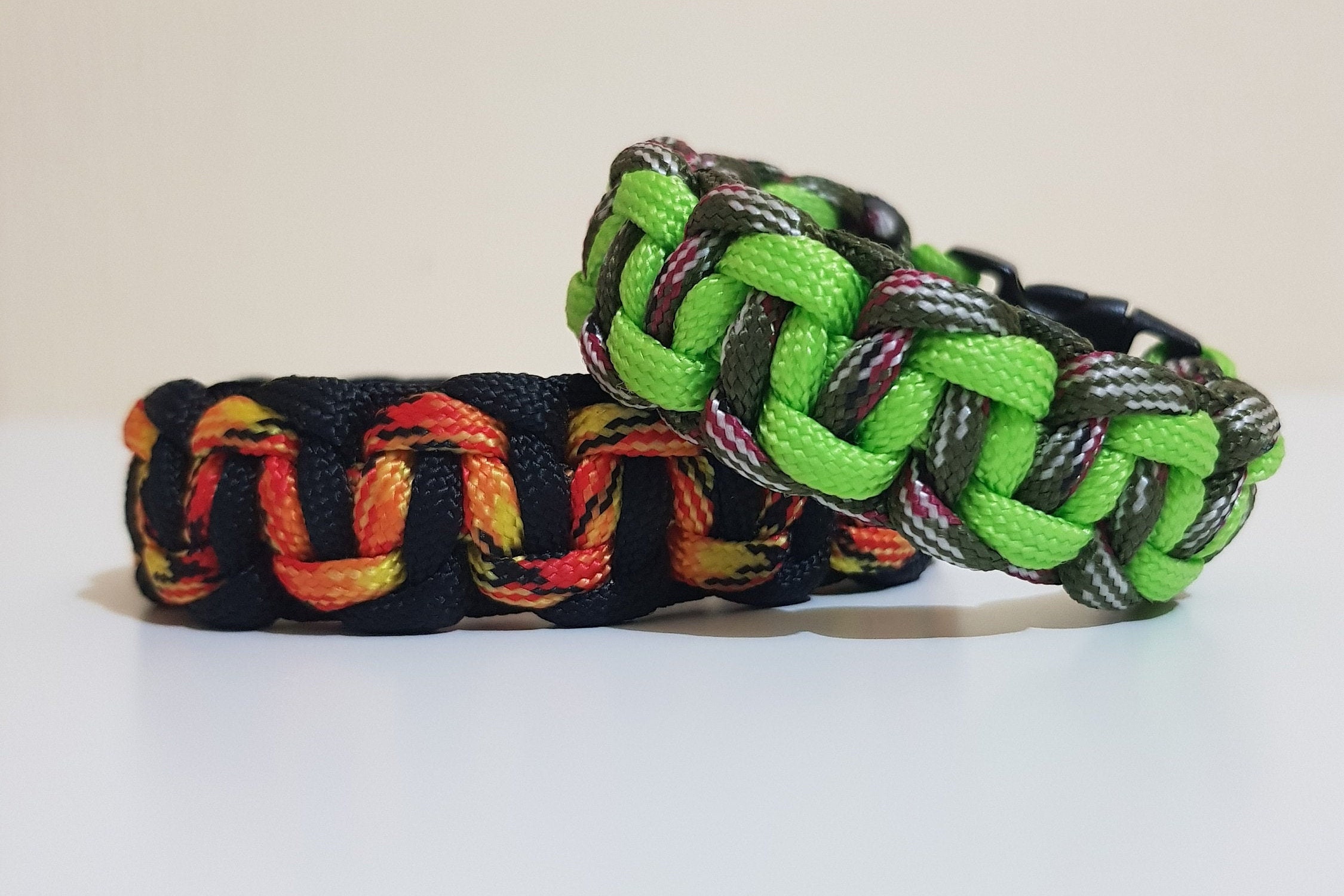 Custom Paracord Bracelet Cobra Belly Bar Weave Etsy