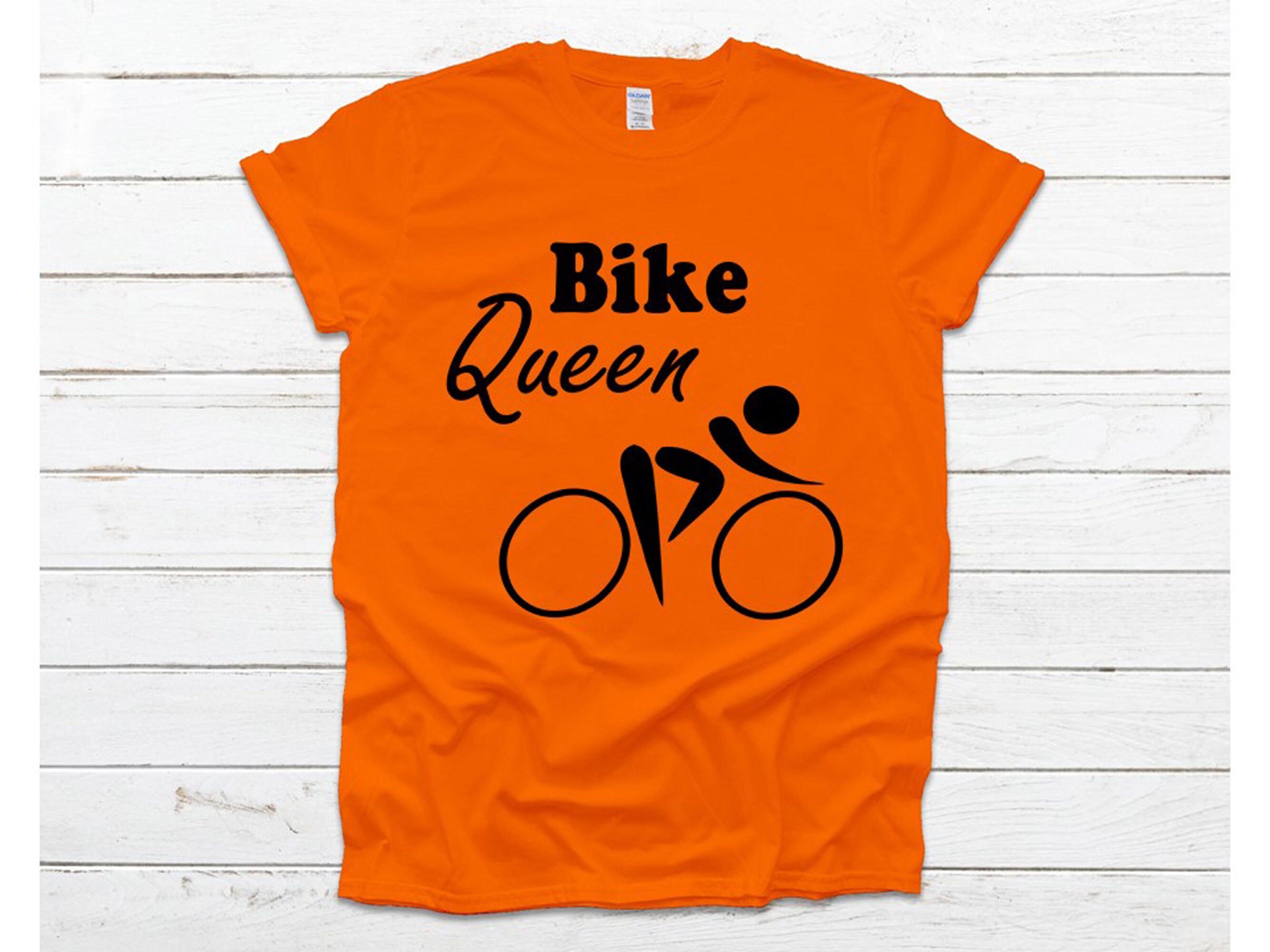 Bike Queen with bike picture TShirt quotes Fun Fitness Etsy