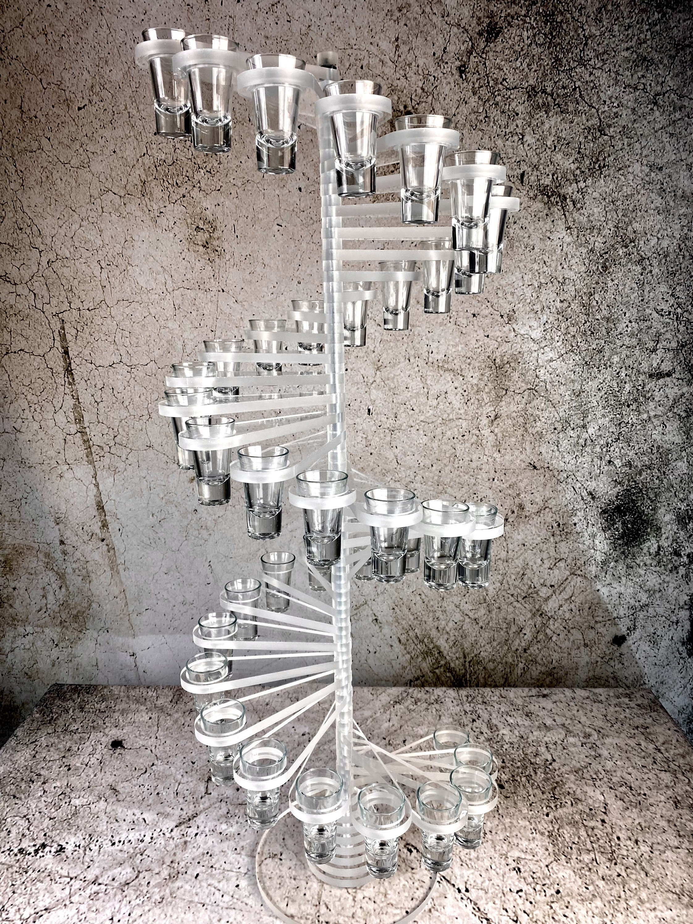 Shot Glass Stand Shot Glass Spiral Shot Dessert Stand Made Etsy