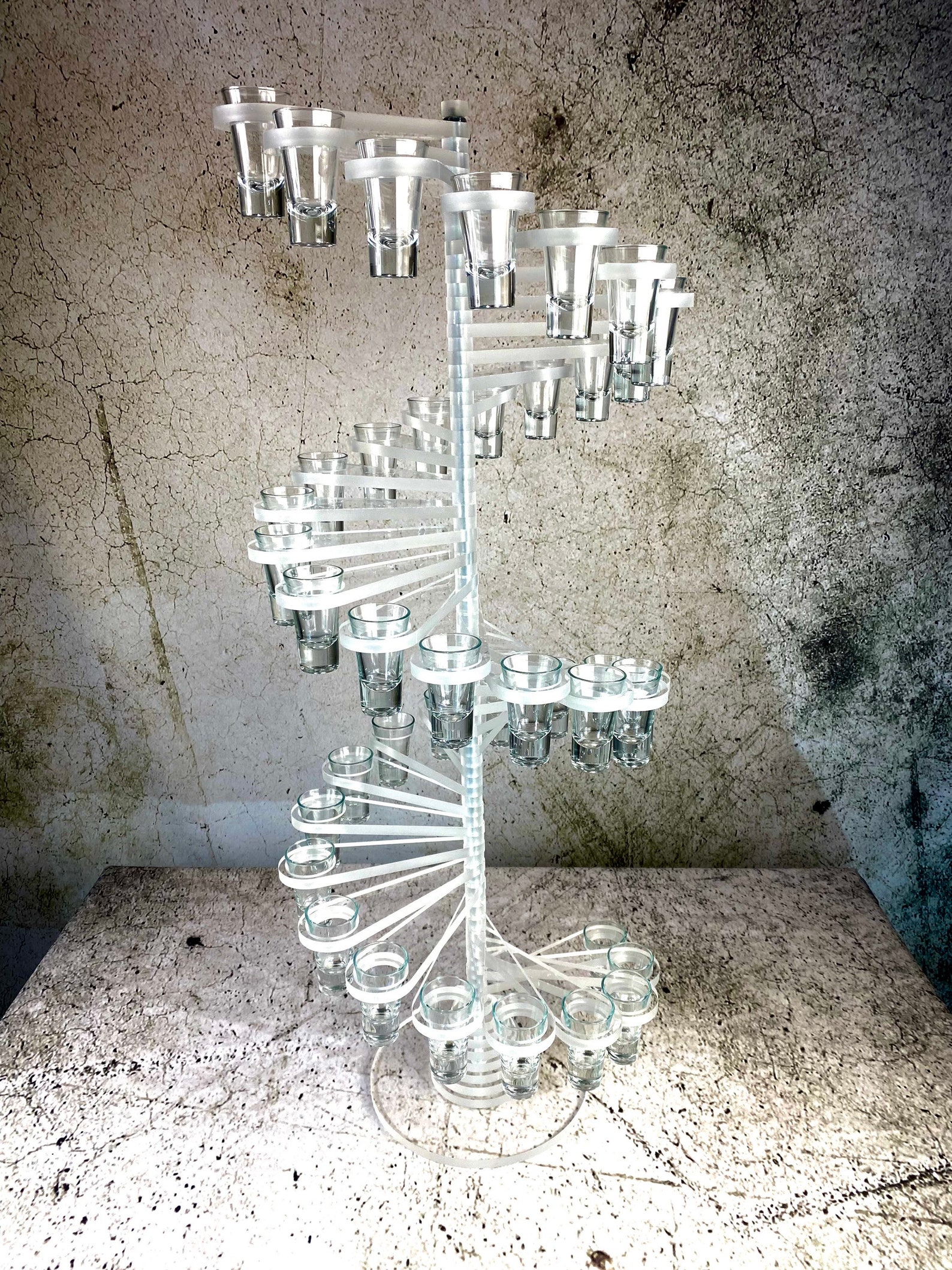 Shot Glass Stand Shot Glass Spiral Shot Dessert Stand Made Etsy