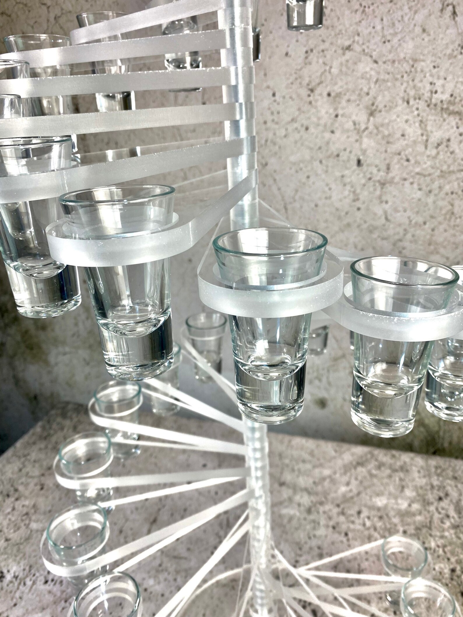 Shot Glass Stand Shot Glass Spiral Shot Dessert Stand Made Etsy