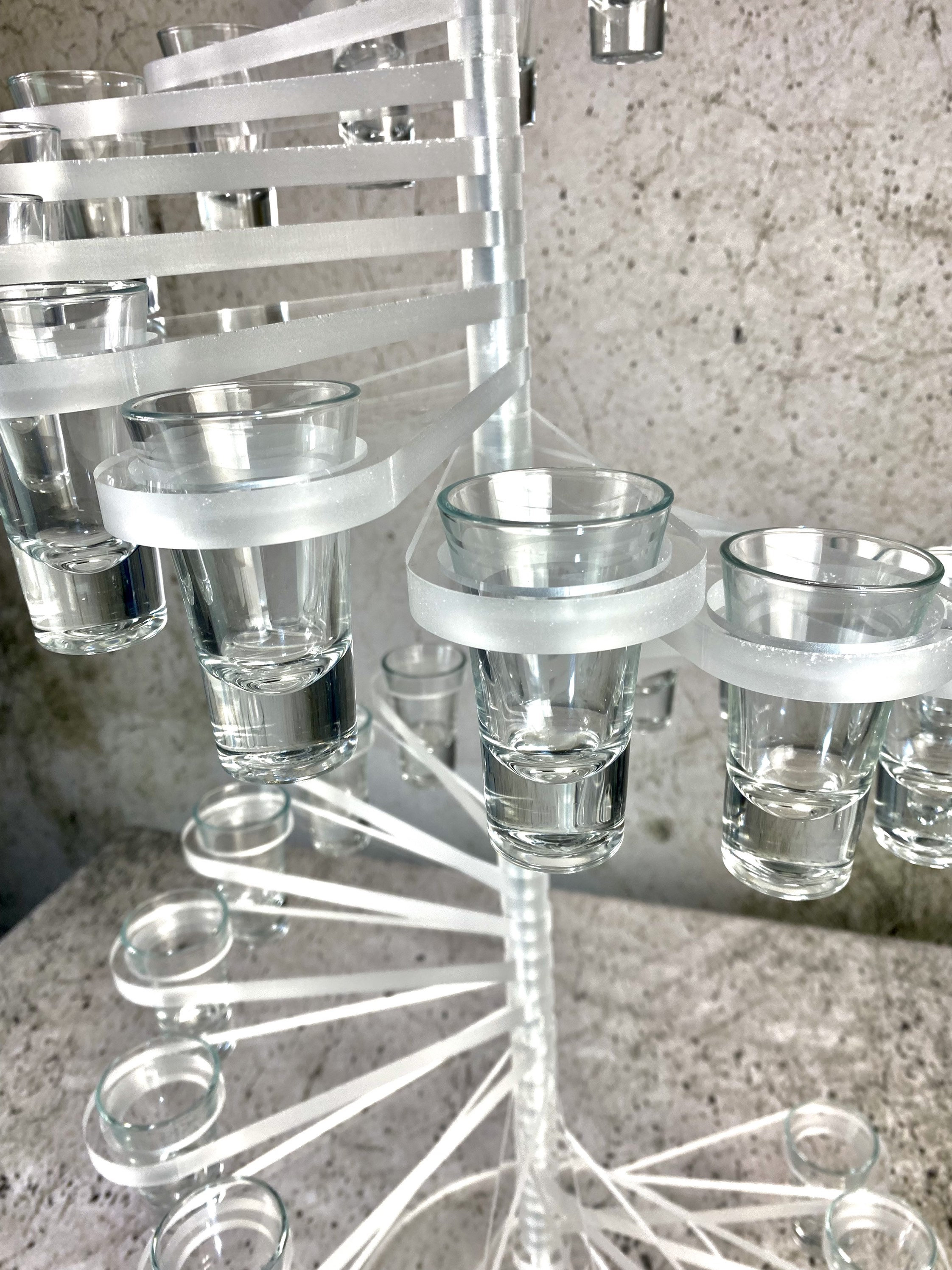 Shot Glass Stand Shot Glass Spiral Shot Dessert Stand Made Etsy