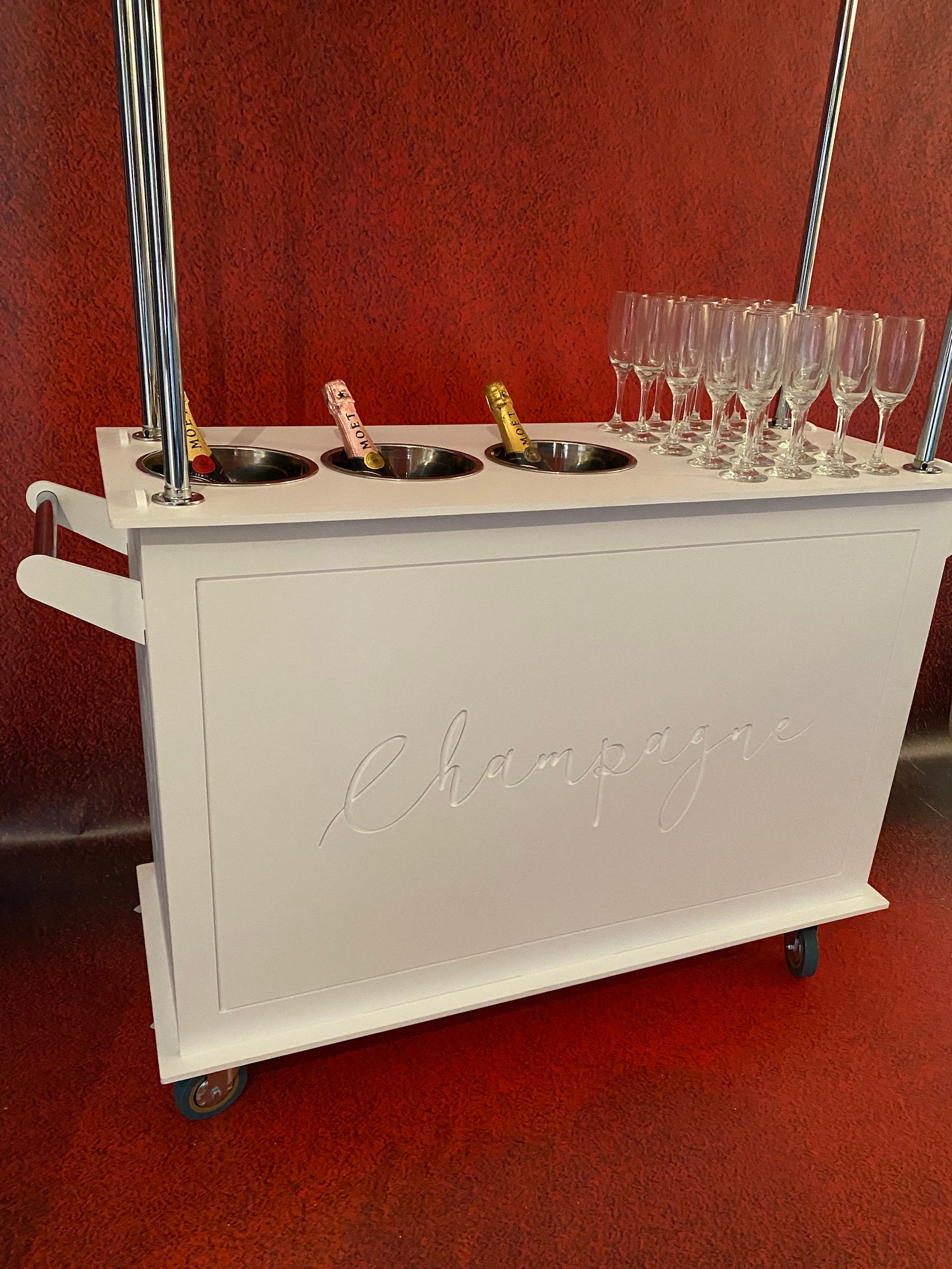 Champagne Cart Drinks Cart Champagne Bar. Freestanding. Etsy
