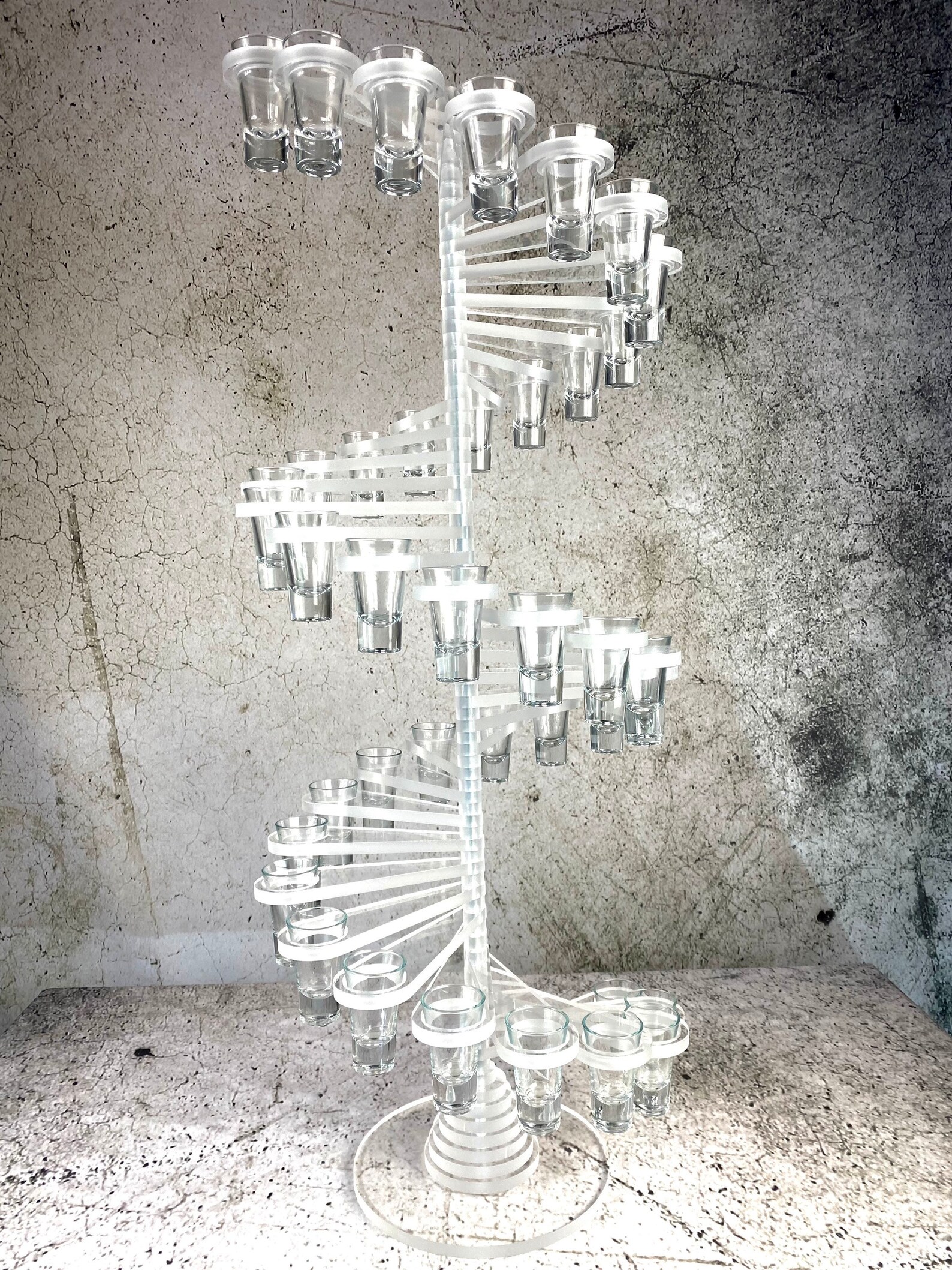 Shot Glass Stand Shot Glass Spiral Shot Dessert Stand Made Etsy