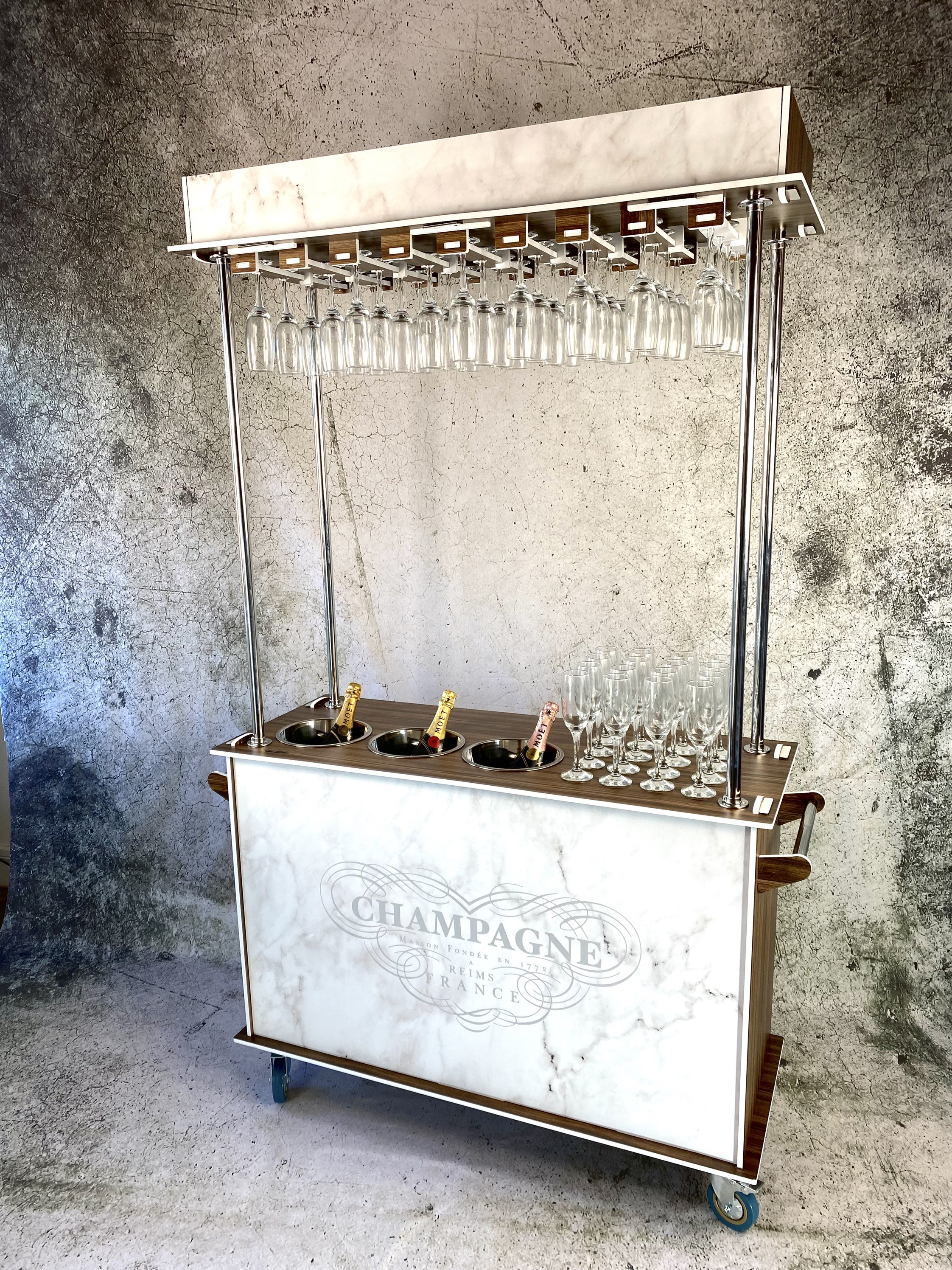 Champagne Cart Drinks Cart Champagne Bar. Freestanding. Etsy UK