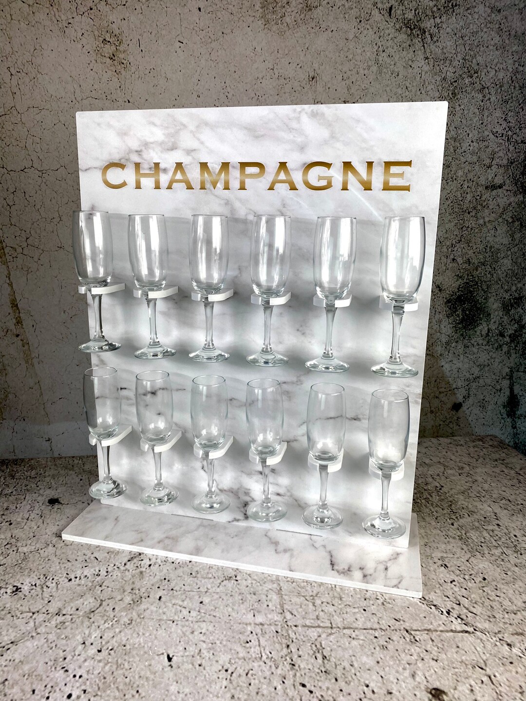 Champagne Wall Champagne Stand Tabletop Stand Various Size Options