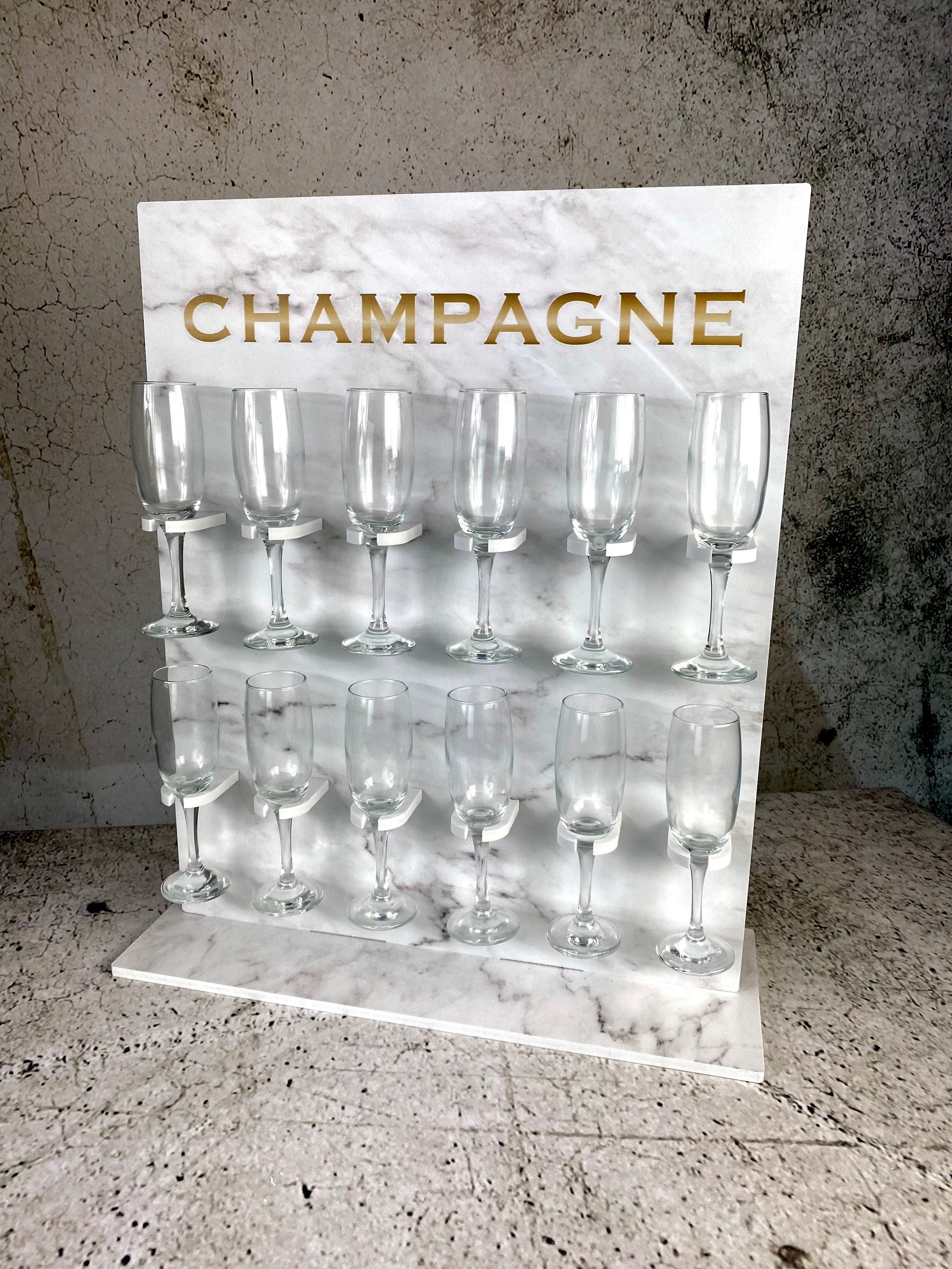  Hexsonhoma Champagne Wall Holer for Party 50, Clear