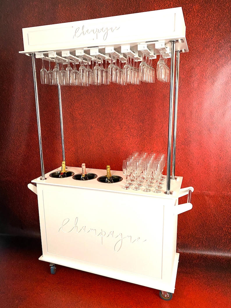 Champagne Cart Drinks Cart Champagne Bar. Freestanding. Etsy