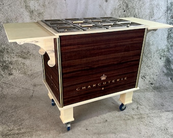 Customizable Wood Charcuterie Cart: Event Candy Bar, Branding Available