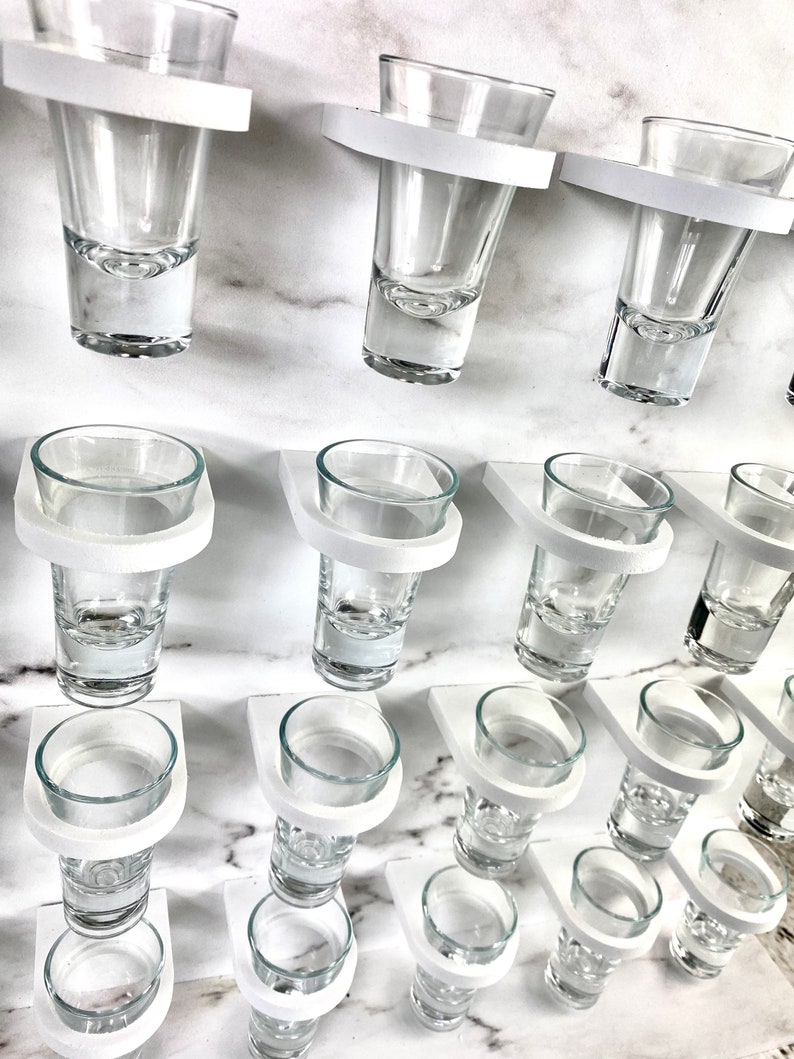 Shot Wall Shot Stand Shots Wall Various Size Options. White Etsy