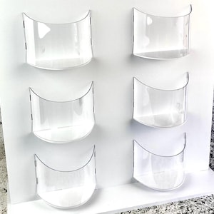 Clear plastic sweet wall curves, pack of 3