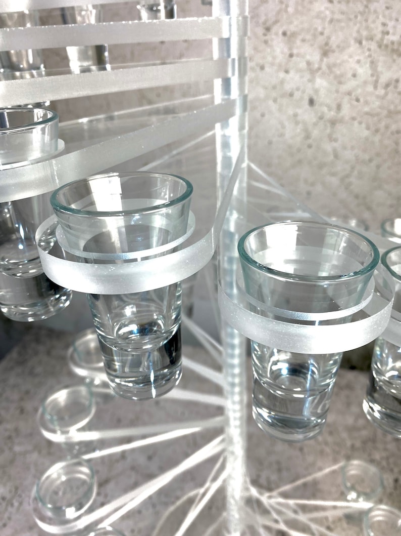 Shot Glass Stand Shot Glass Spiral Shot Dessert Stand Made Etsy