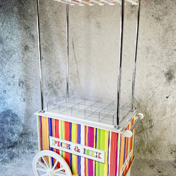 Süßigkeiten-Wagen: 2 m hoch, Sweet Bar mit 15 Fächern, Event-Party-Display