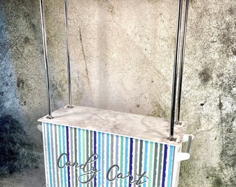 Candy cart, sweet cart, sweet bar, candy bar, transportable, Boys colours and girls colours, Moveable. Collapsible. Stand out piece