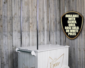 Customizable Beer Cart: 6.7ft Portable Bar, Event & Party Decor