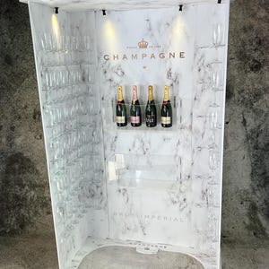 LED Champagne Booth, Champagne Kiosk,Champagne Stand, Champagne,Champagne Cart,FullSize Booth 2.1m Tall 1.2m Wide Champagne Wall, Candy Cart