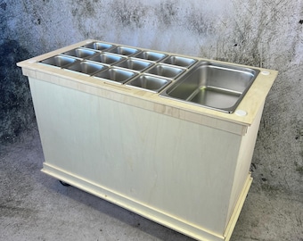 Charcuterie Cart, Sweet Cart,Champagne Cart, Available in Wood or Waterproof Plastic. Transportable,Mobile Cart,Charcuterie Trolley,4ft wide