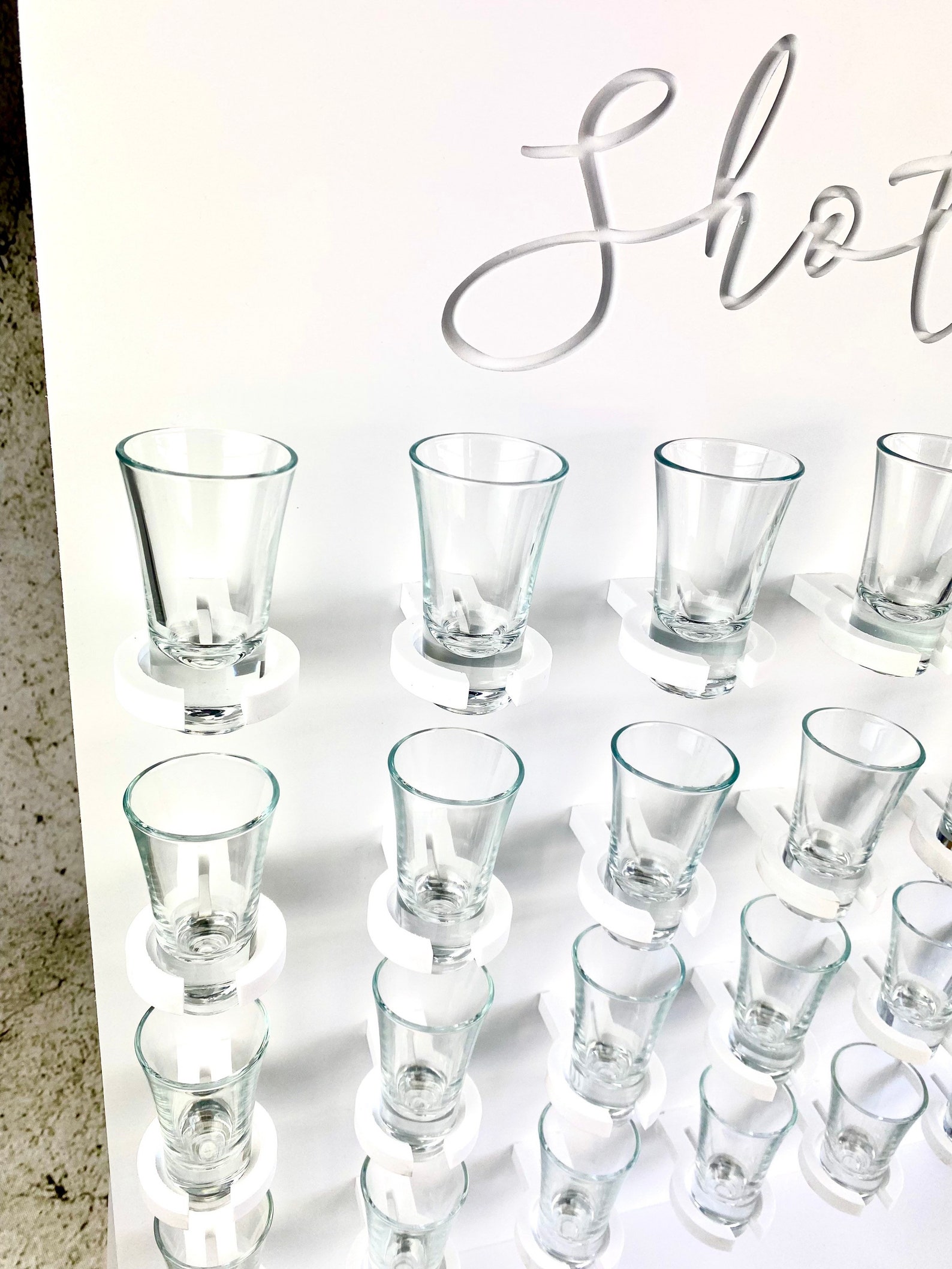Shot Wall Shot Stand Shots Wall Various Size Options. White Etsy