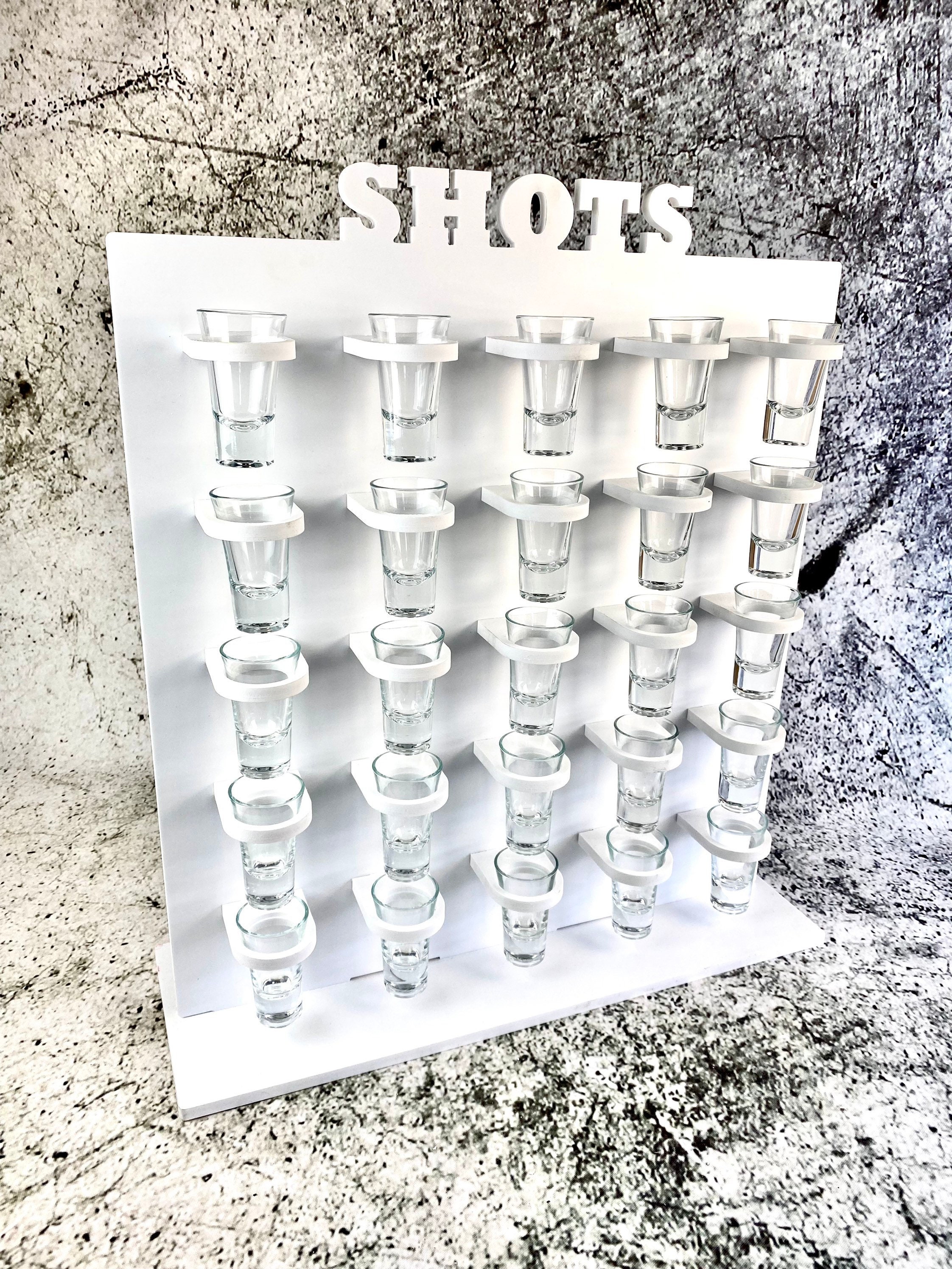 Shot Wall Shot Stand Shots Wall Various Size Options. White Etsy