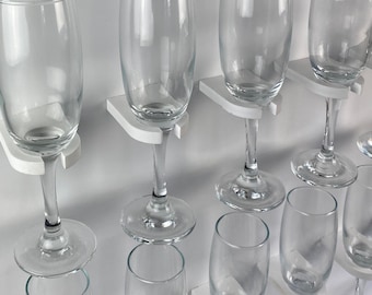 Portaflautas de pared para Prosecco - Paquete de 3. Solo para nuestro tipo de paredes.