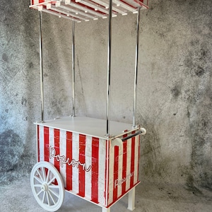 Popcorn cart, Sweet cart, Candy Bar. Pick & Mix Cart. 6.7ft Tall. With flat countertop. Transports Easily