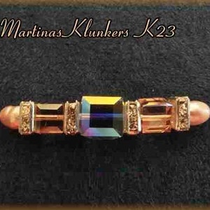 Catena ad ancora con inserto Swarovski e perle d'acqua dolce (K23)