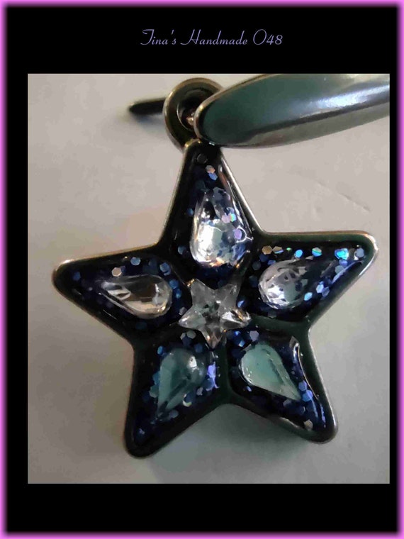 Glitter star earrings deals
