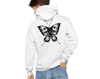 BUTTERFLY SKULL HOODIE | Unisex hoodie Sweatshirt | Butterfly Cozy Warm Hoodie