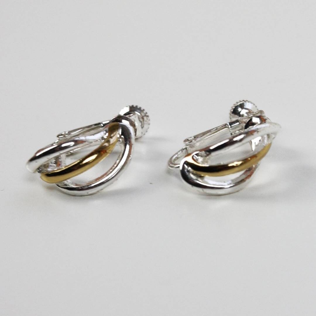 Napier Silver & Goldtone Clipon Earrings Etsy