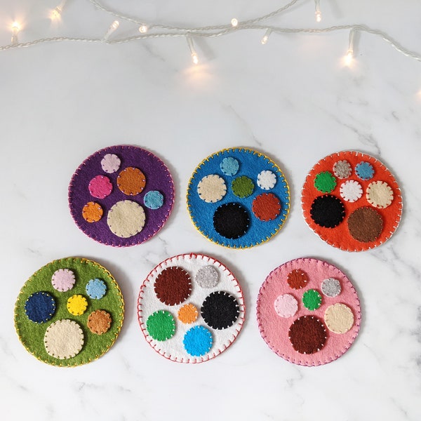 Felt Coasters, Glass Coasters, Cuisine, Accueil, Décor, Cercle, Bulles, Couleurs, Rond, Wool Felt, Laine