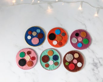 Felt Coasters, Glass Coasters, Kitchen, Home, Decor, Circle, Bubbles, Colors, Round, Wool Felt, Wool