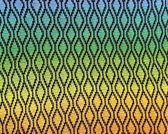 Quilted mosaic blanket pattern and graph