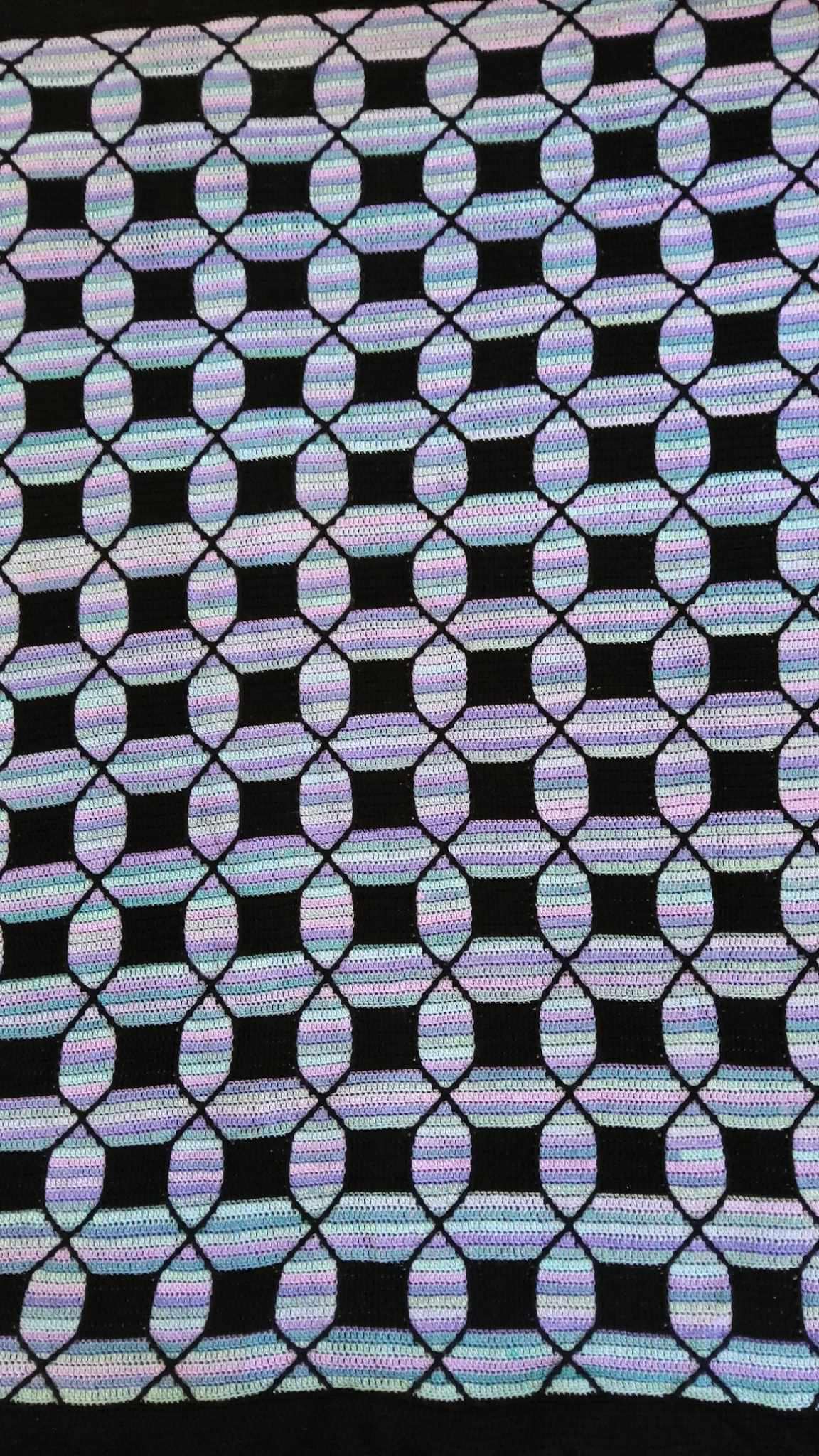 Mosaic ocean tiles blanket pattern