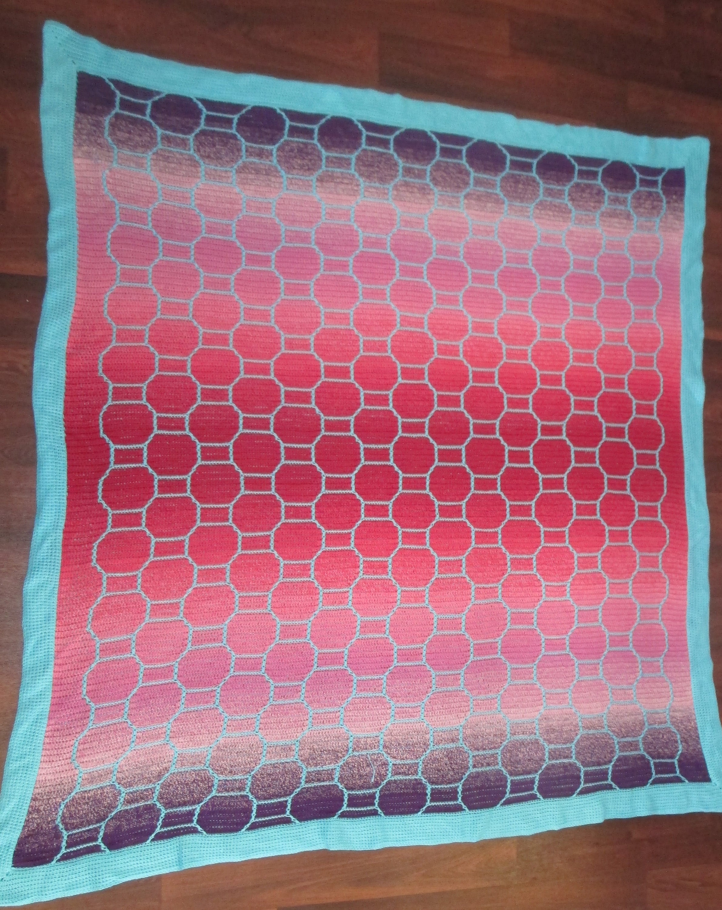 honeycomb mosaic blanket
